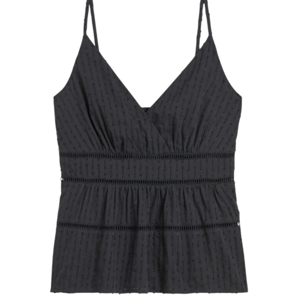 Banana Republic black eyelid tank. Size Small